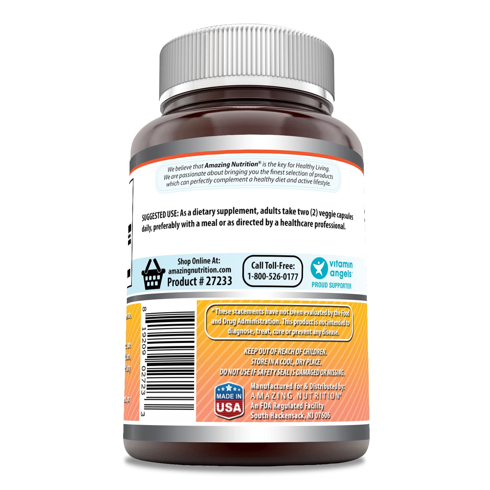 Amazing Formulas Berberine capsules visible inside for convenient vegetarian intake