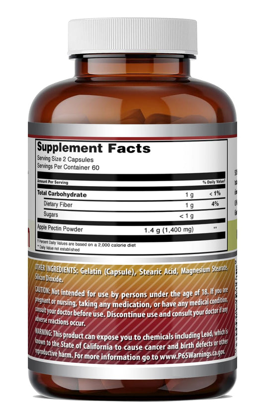 Amazing Nutrition Apple Pectin capsules closeup easy to swallow for daily use
