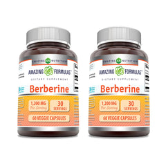 Amazing Nutrition Berberine bottle front with 60 vegetarian capsules for daily wellness