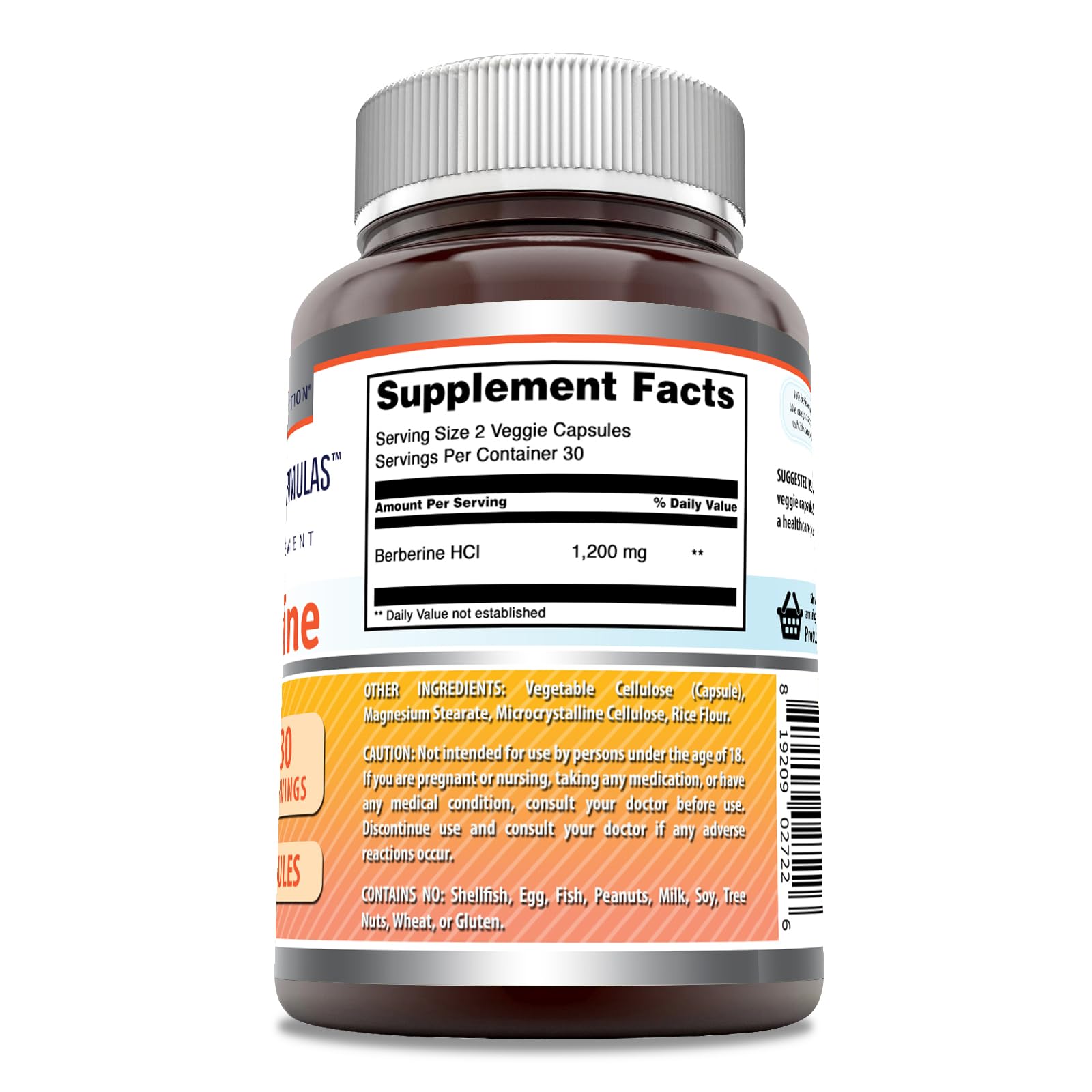 Amazing Nutrition Berberine capsules side view for convenient daily use