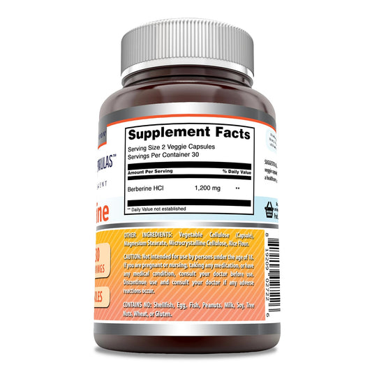 Amazing Nutrition Berberine capsules side view for convenient daily use