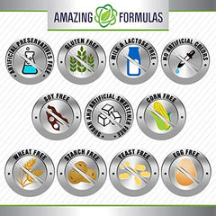 Amazing Nutrition Berberine gluten-free label detail emphasizing non-GMO quality.