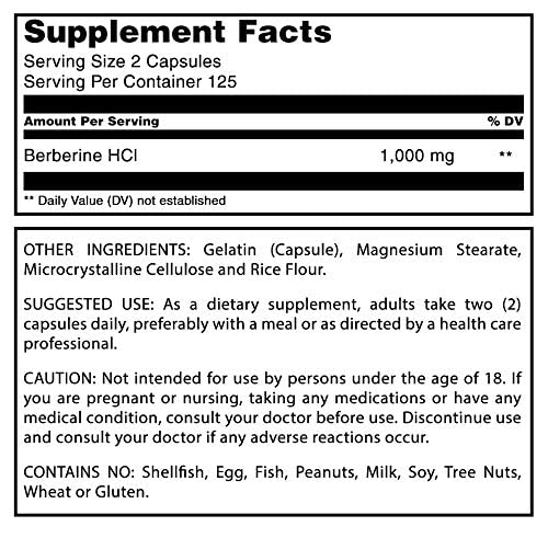 Amazing Nutrition Berberine made-in-USA label on bottle highlights trusted production.