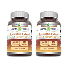 Amazing Nutrition boswellia extract bottle with Bioperine promoting daily joint support.