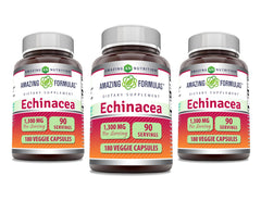 Amazing Nutrition Echinacea bottle shows 1300 mg potency for daily wellness