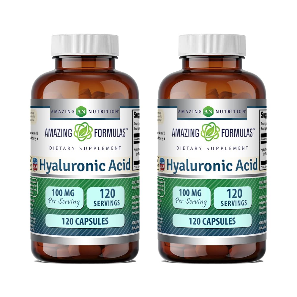 Amazing Nutrition Hyaluronic Acid 100 mg bottle for daily supplementation