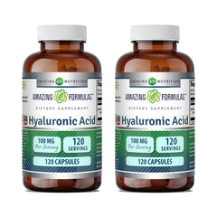 Amazing Nutrition Hyaluronic Acid 100 mg bottle for daily supplementation