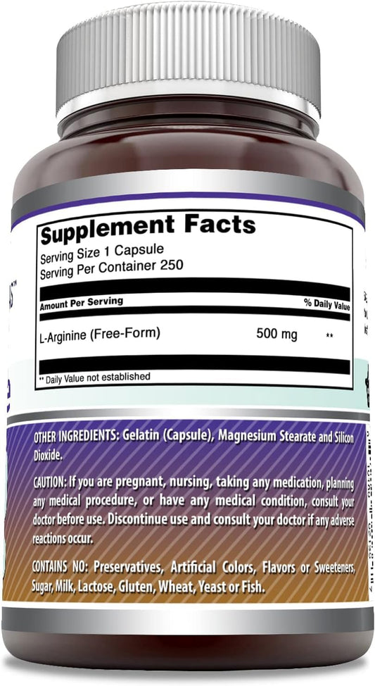 Amazing Nutrition L-Arginine capsules close-up for convenient daily use