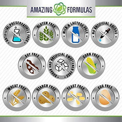 Amazing Nutrition L-Lysine 500 mg bottle with USA-made label visible.