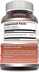 Amazing Nutrition L-Lysine 500 mg capsules closeup reveals smooth capsule and quality.