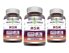 Amazing Nutrition MSM bottle-front showing 2000 mg per serving for daily routines.