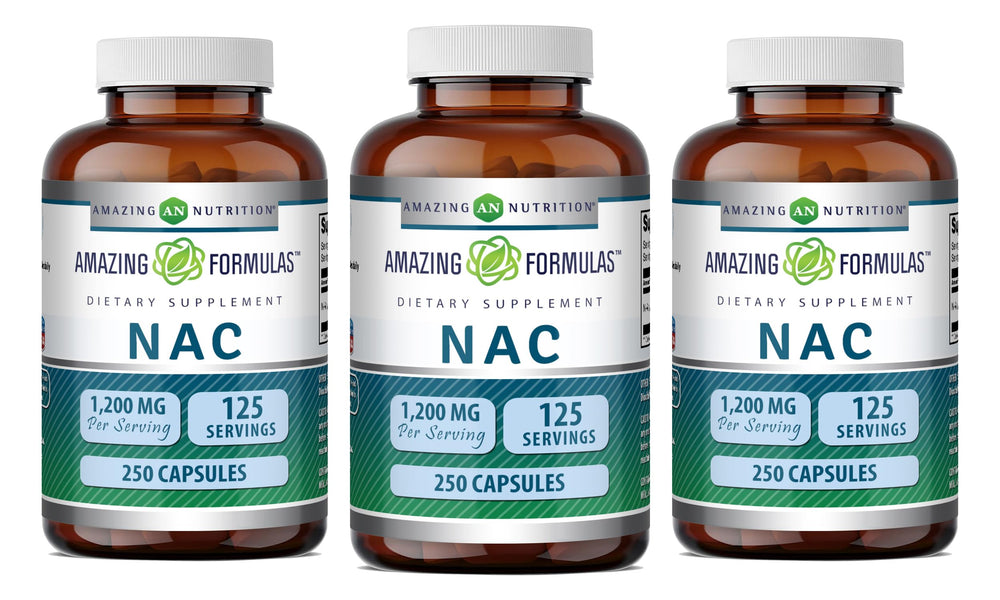 Amazing Nutrition NAC 600 mg bottle front view for daily wellness support
