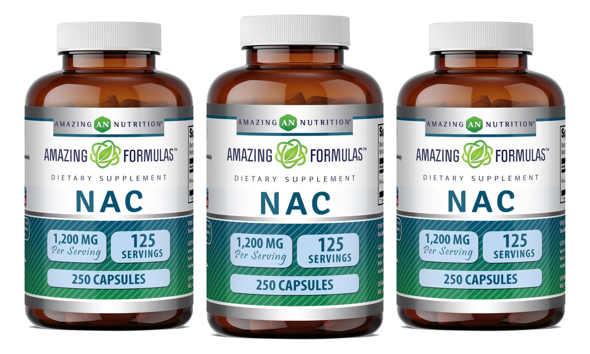 Amazing Nutrition NAC 600 mg bottle front view for daily wellness support