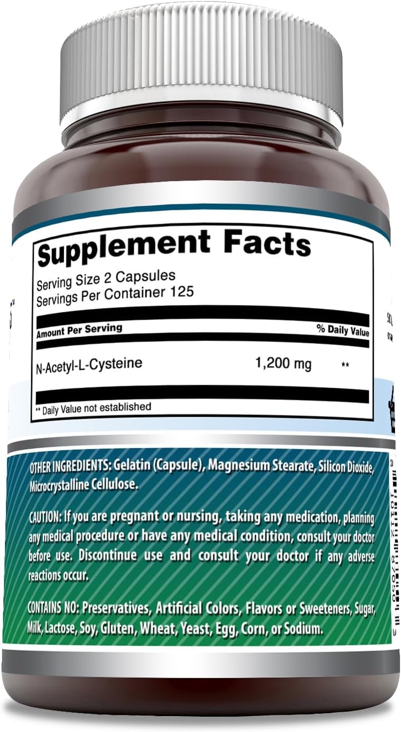Amazing Nutrition NAC 600 mg capsules close-up for daily supplement routine