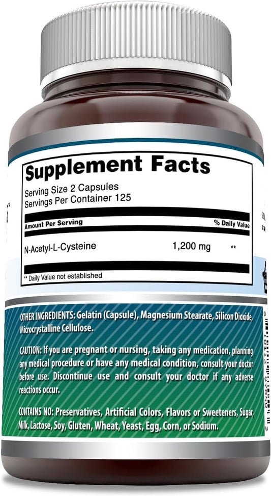 Amazing Nutrition NAC 600 mg capsules close-up for daily supplement routine