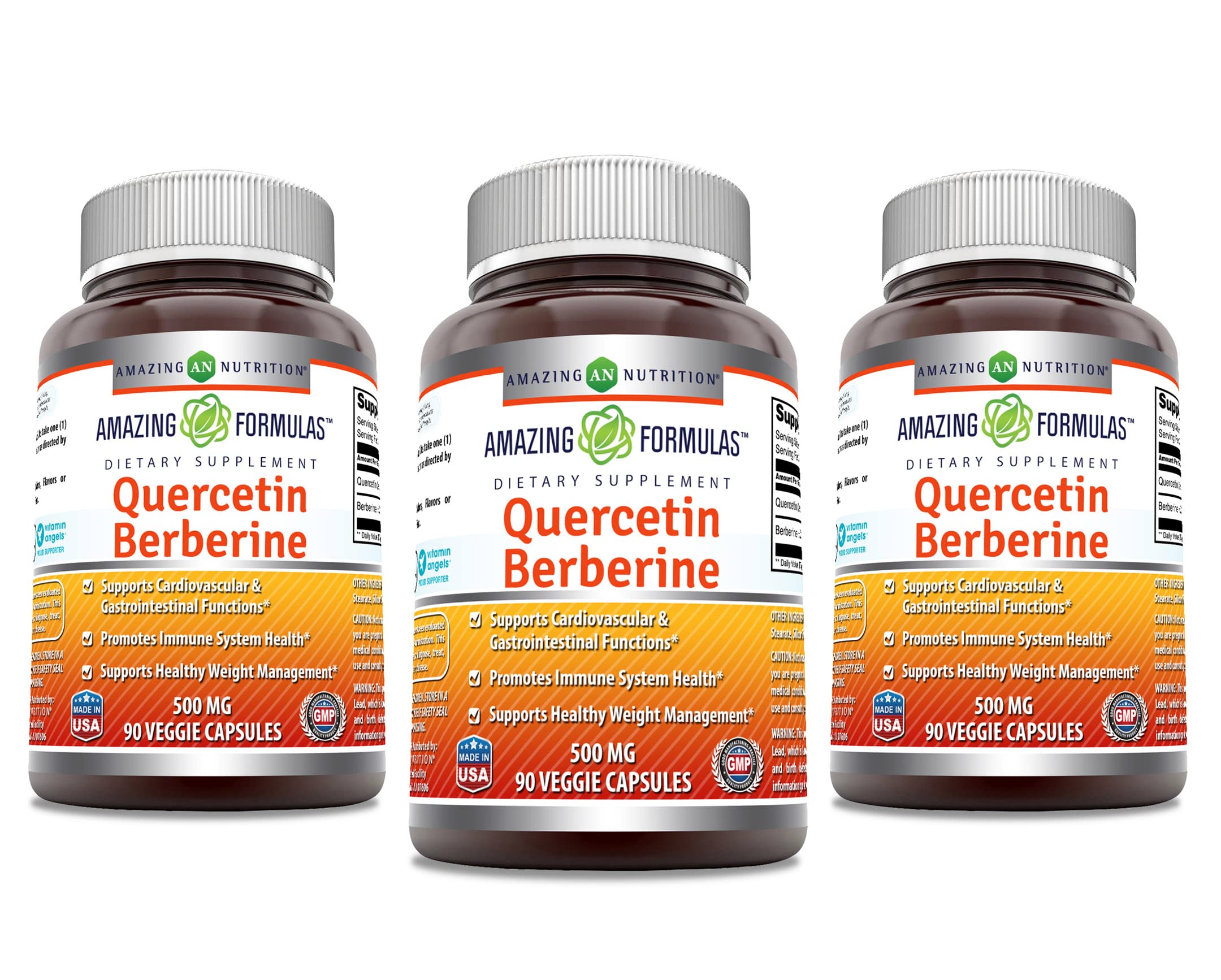 Amazing Nutrition Quercetin Berberine capsules for daily wellness support