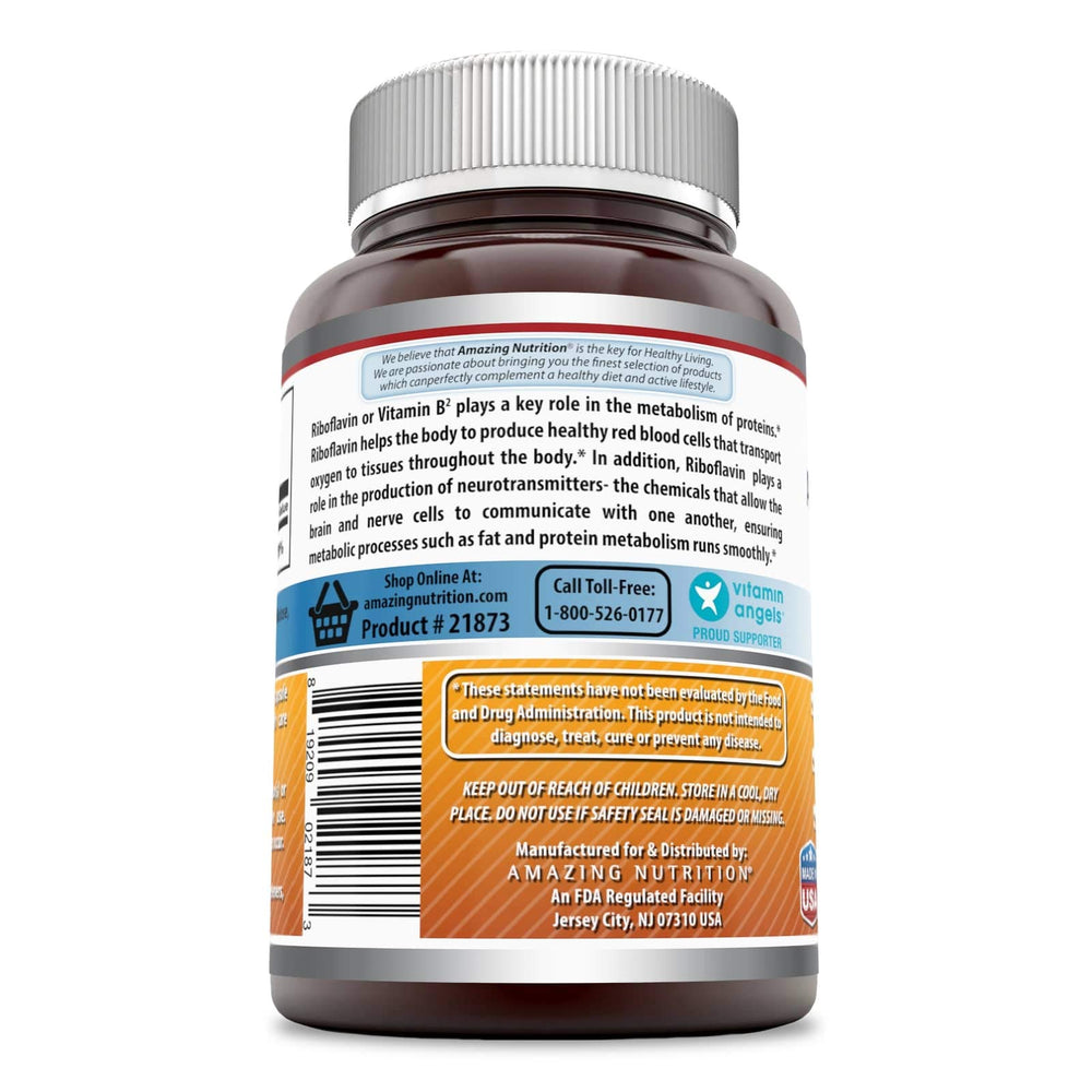 Amazing Nutrition riboflavin capsules arranged for easy daily intake