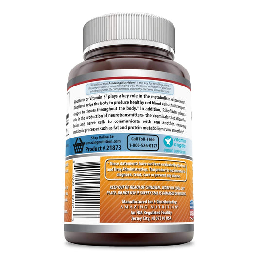 Amazing Nutrition riboflavin capsules arranged for easy daily intake