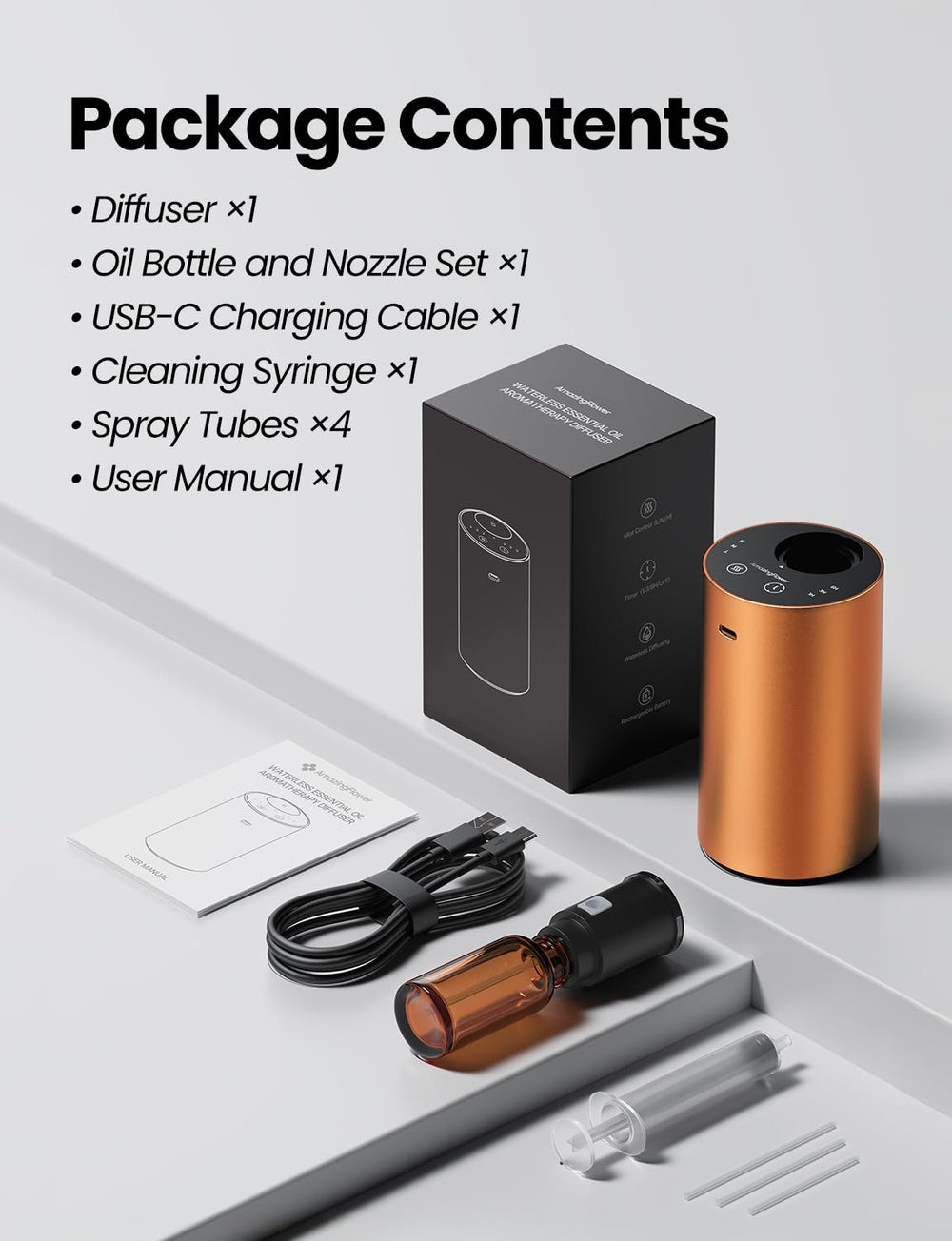 Amazing Flower diffuser includes silicone seal pad for mess-free setup