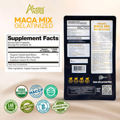 Amazon Andes maca capsules 3000mg for daily stamina support.