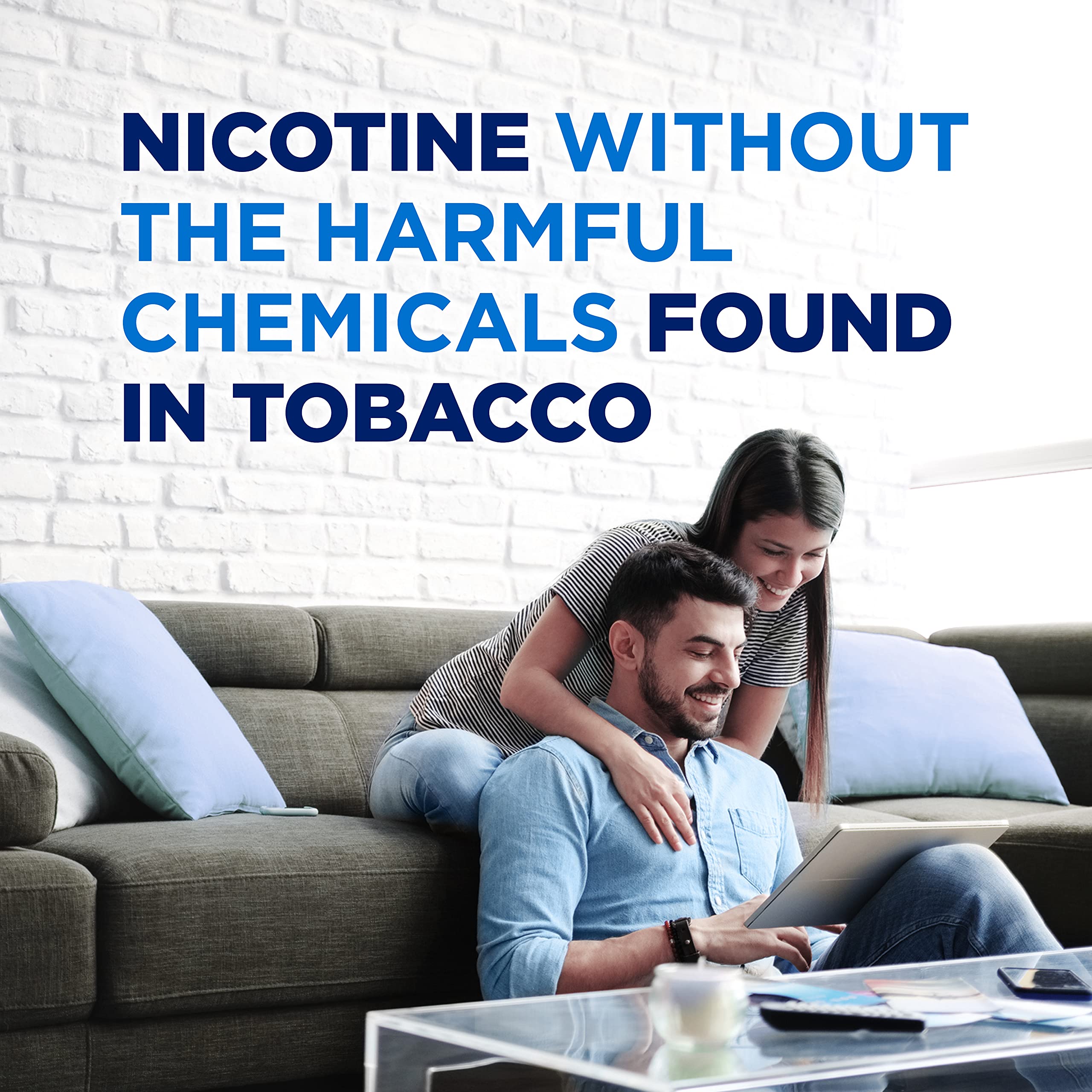 Amazon Basic Care back panel with usage directions for quit smoking support