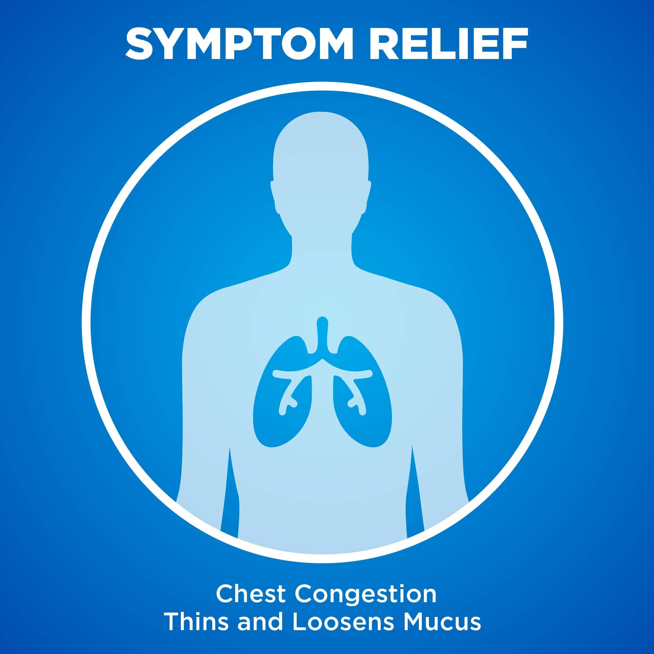 Amazon Basic Care guaifenesin capsules close-up for productive cough support.