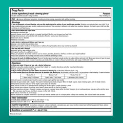 Amazon Basic Care nicotine gum 2 mg Arctic Mint count and reseal demonstrates bulk value.