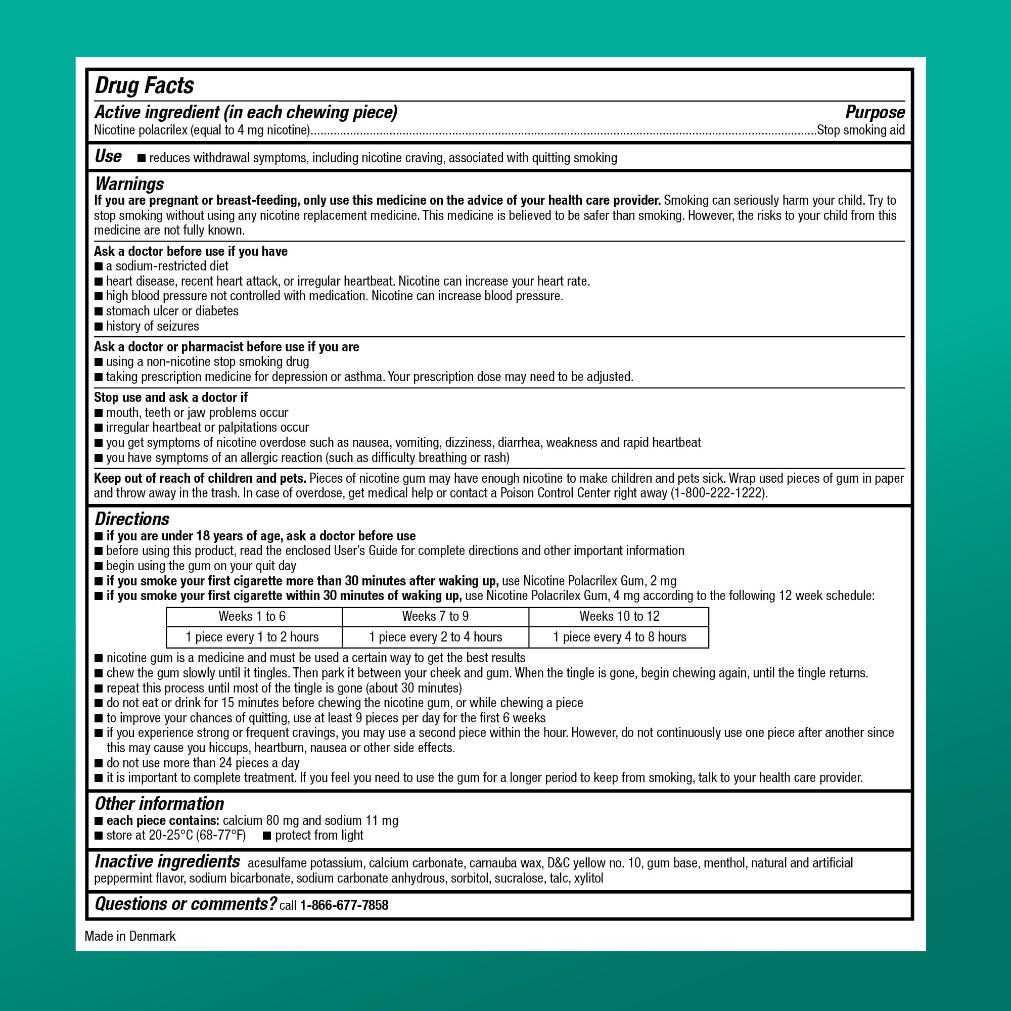 Amazon Basic Care 4 mg gum shown as an alternative to Nicorette