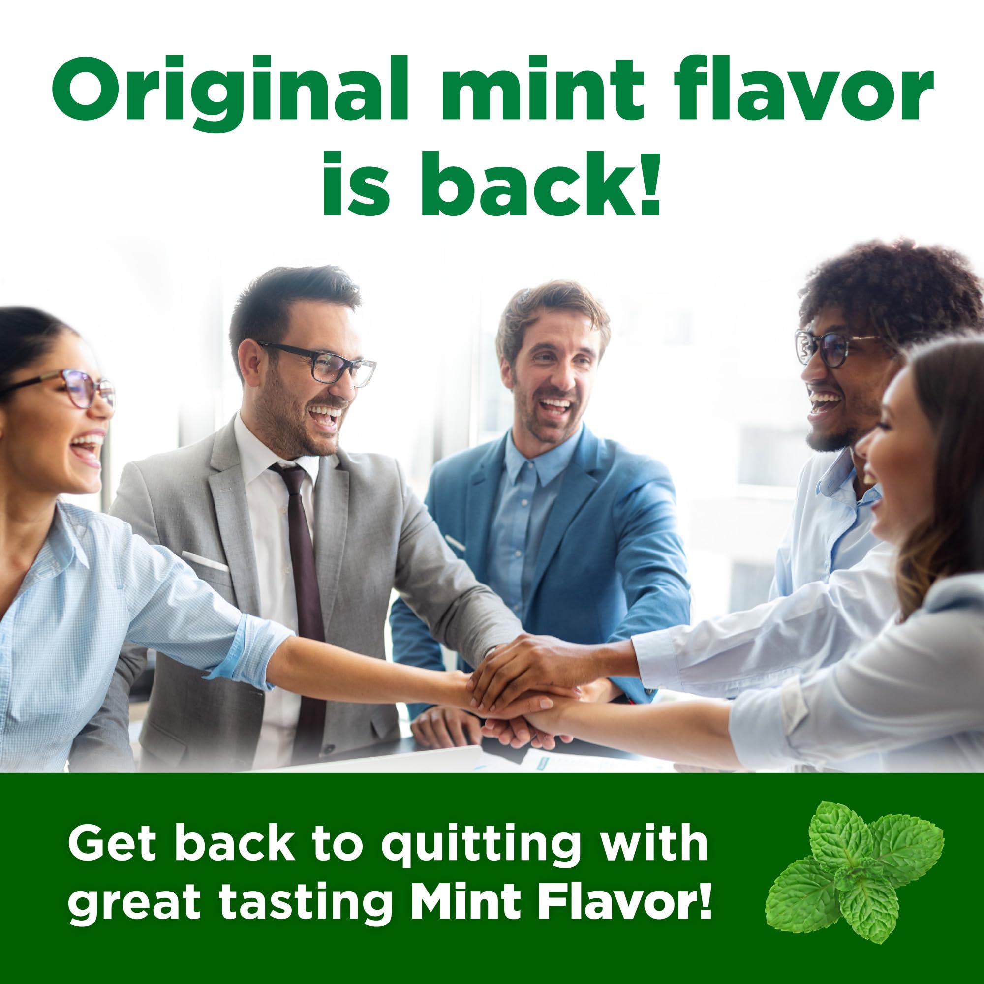 Front label of Amazon Basic Care lozenge mint showing mint flavor and NRT use.