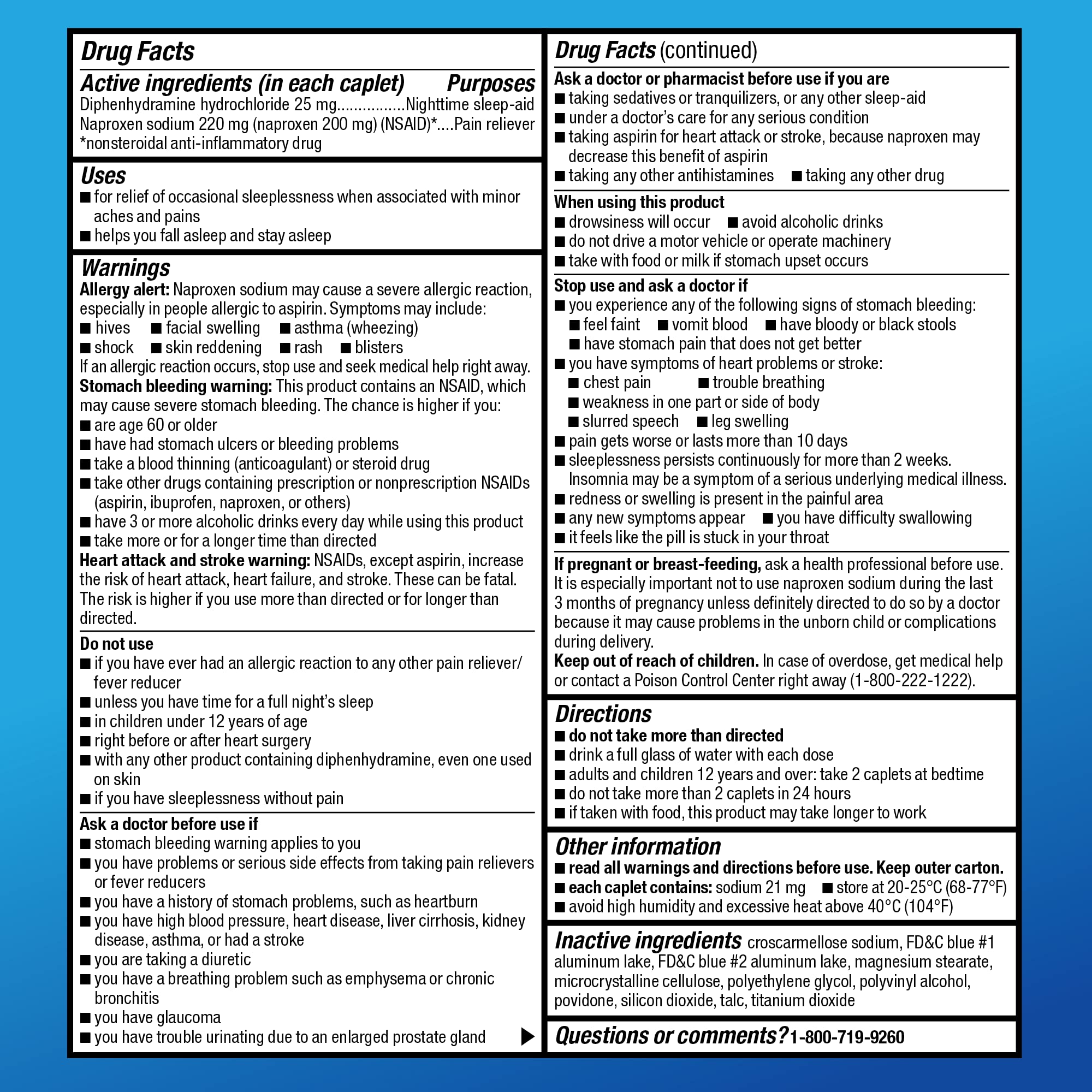 Amazon Basic Care diphenhydramine HCl 25 mg nighttime sleep-aid highlighted