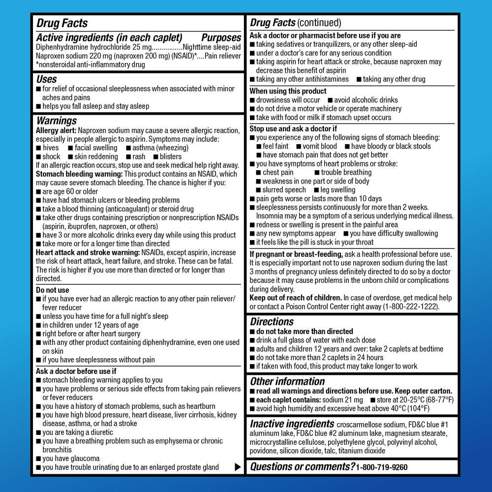 Amazon Basic Care diphenhydramine HCl 25 mg nighttime sleep-aid highlighted