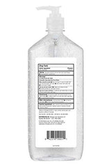Amazon Basic Care Original Hand Sanitizer bottle, side profile, with Vitamin E for moisturized skin.