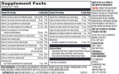 Amazon Elements Men's 40+ tablets close-up highlighting vegan formula