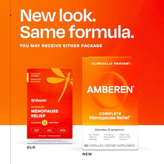 Amberen brand box reinforces confidence in menopause care.