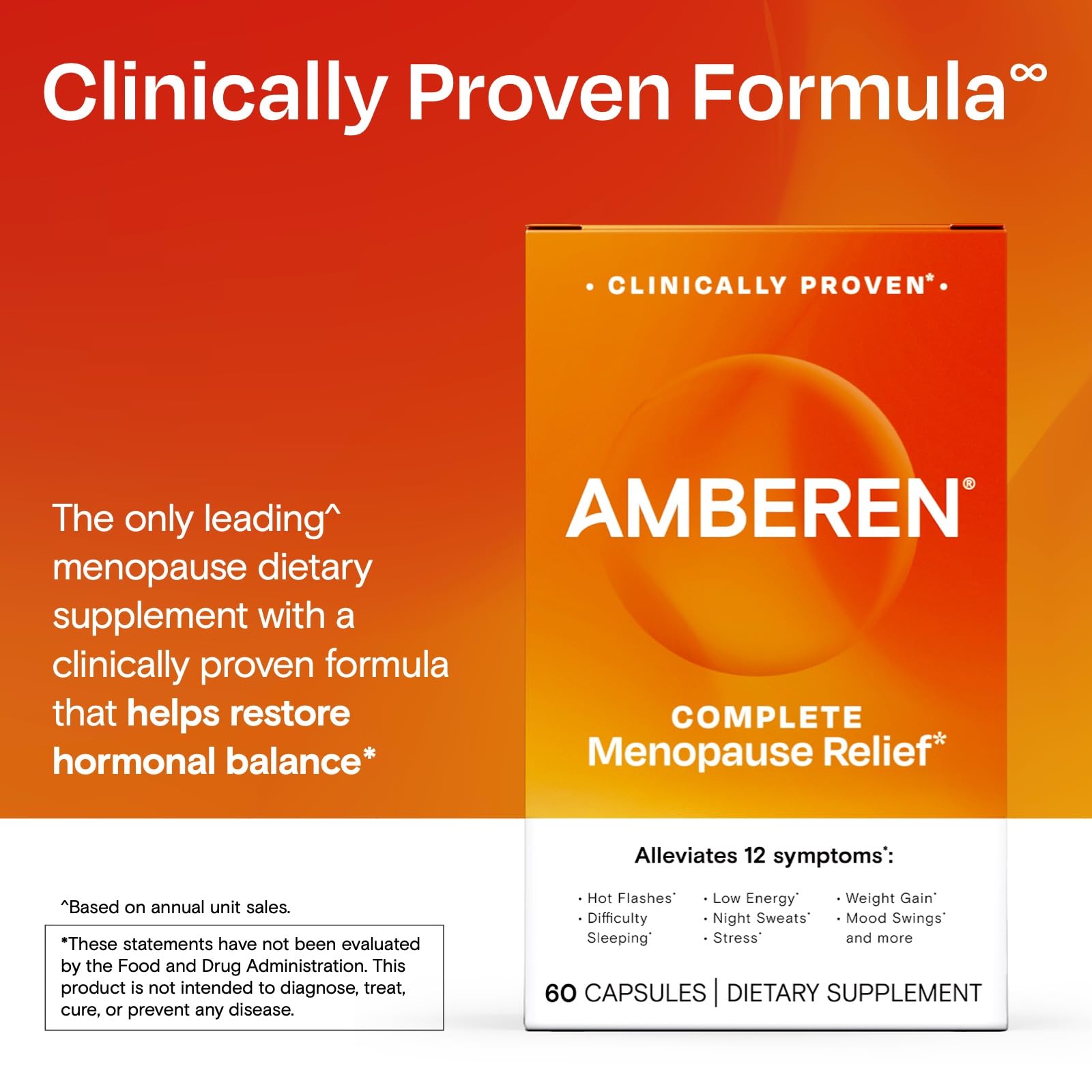 Amberen label detail shows drug-free ingredients suitable for daily routines.