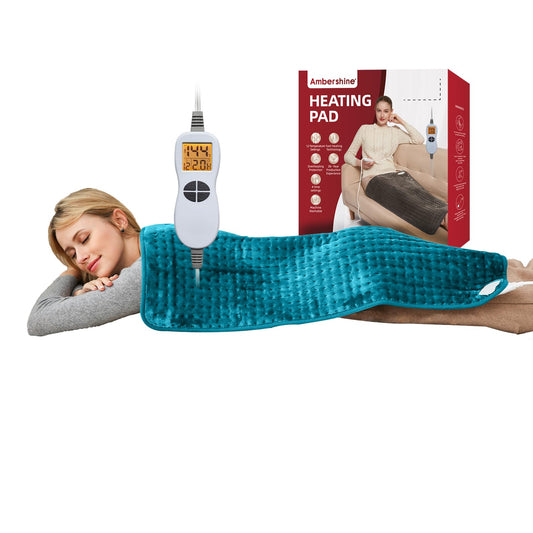 Ambershine XXXL heating pad front view shows generous full-body coverage.