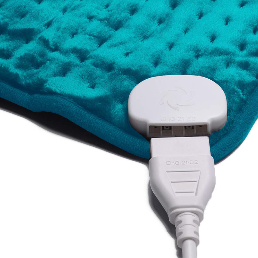 Ambershine XXXL heating pad soft microfiber feels gentle on skin.