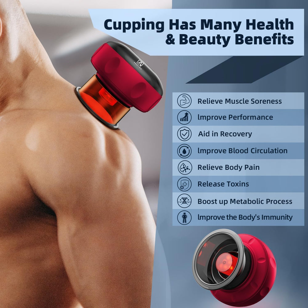 Ambfina red-light therapy integrated for soothing warmth during sessions.