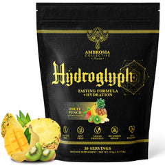 Ambrosia Hydroglyph bottle pour showing on-the-go hydration during workouts