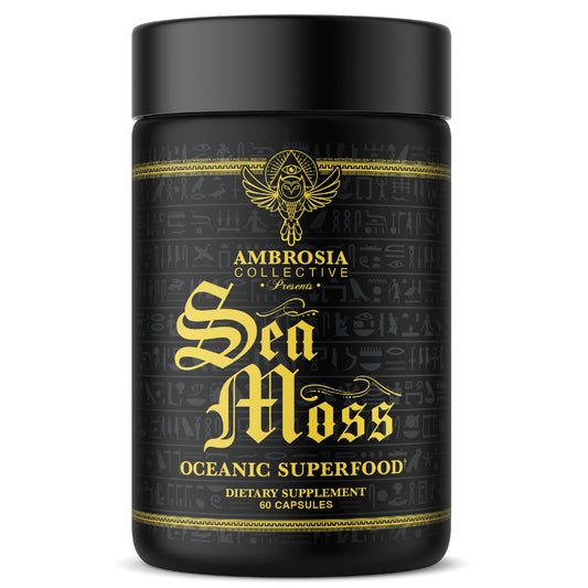 Ambrosia Irish Sea Moss capsules bottle for daily wellness support