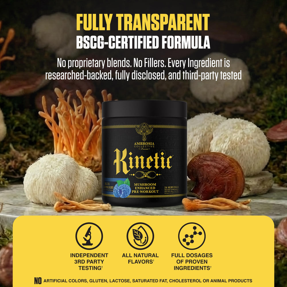 Ambrosia Kinetic label highlights transparency and third-party testing