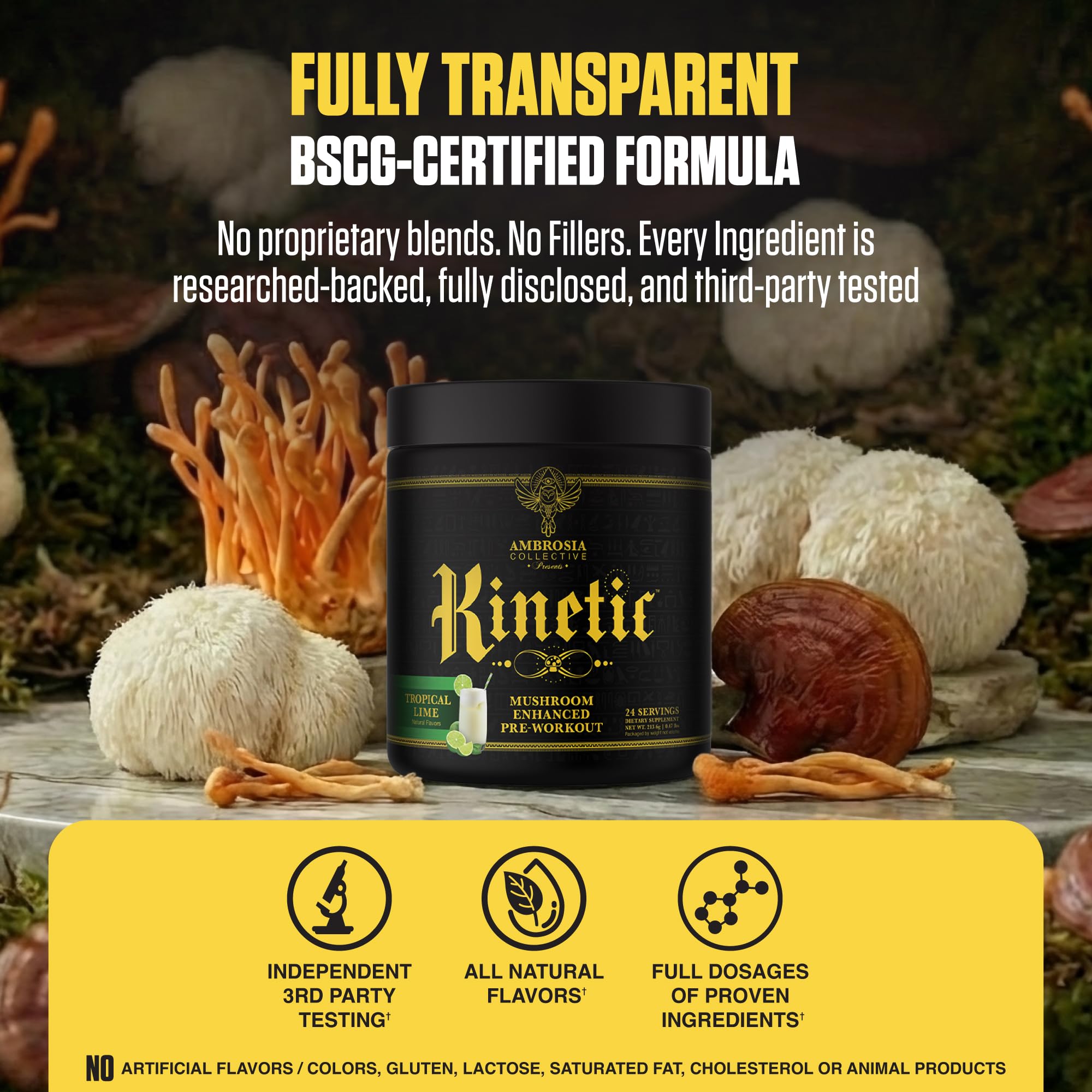 Ambrosia Kinetic tub front showcases tropical lime flavor