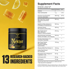Prepared Ambrosia Nektar Honey Lemon drink in a glass