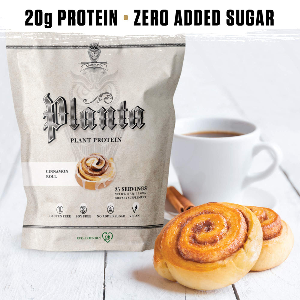 Ambrosia Planta blender shake demonstrates smooth, dessert-like flavors in smoothies.