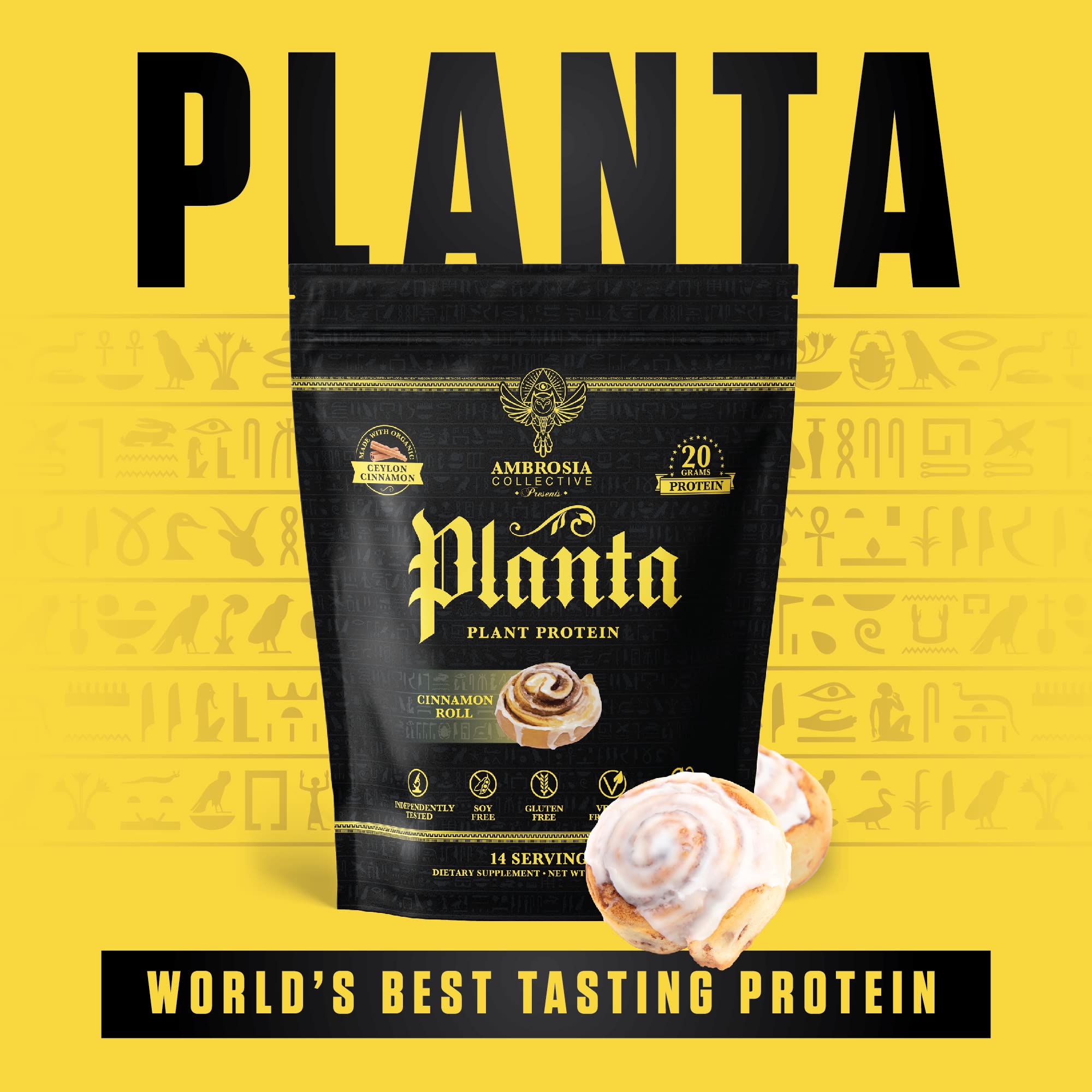 Ambrosia Planta bottle opened and poured for a convenient shake