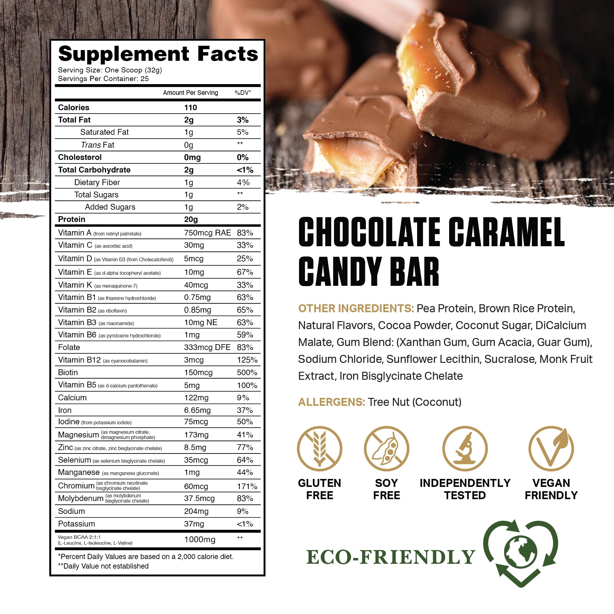 Ambrosia Planta canister front-label shows 20 g protein per serving