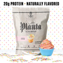 Ambrosia Planta packaging tub highlighting keto-friendly, no added sugar nutrition