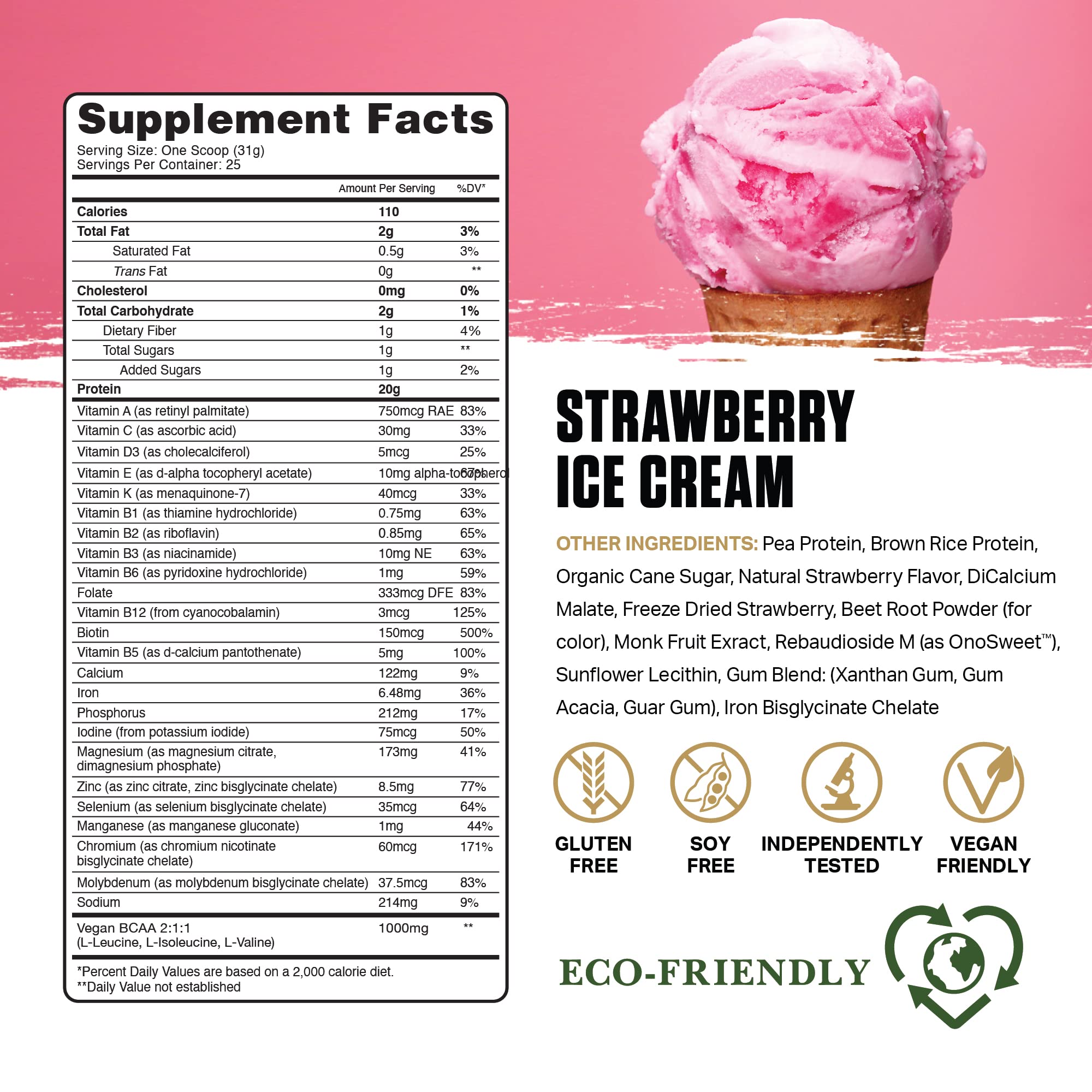 Ambrosia Planta plant-based protein blend with BCAAs in action