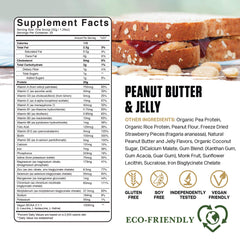 Ambrosia Planta powder scoop beside bottle—plant-based, dairy-free protein option.