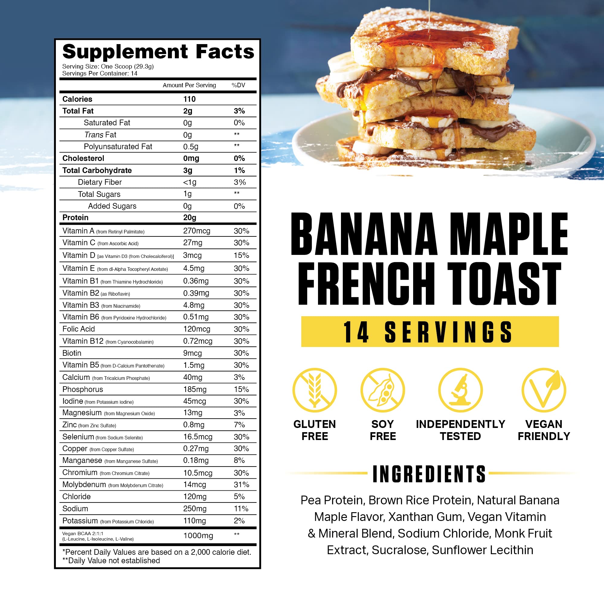 Ambrosia Planta label detail emphasizing vegan and no artificial flavors
